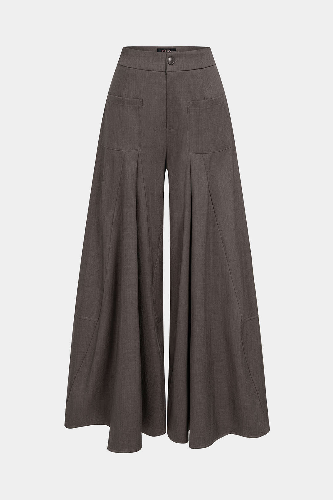 Pantalon met ruches, rits en zakken