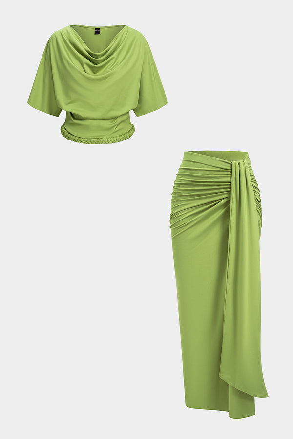 Tess - Effen set met top en rok