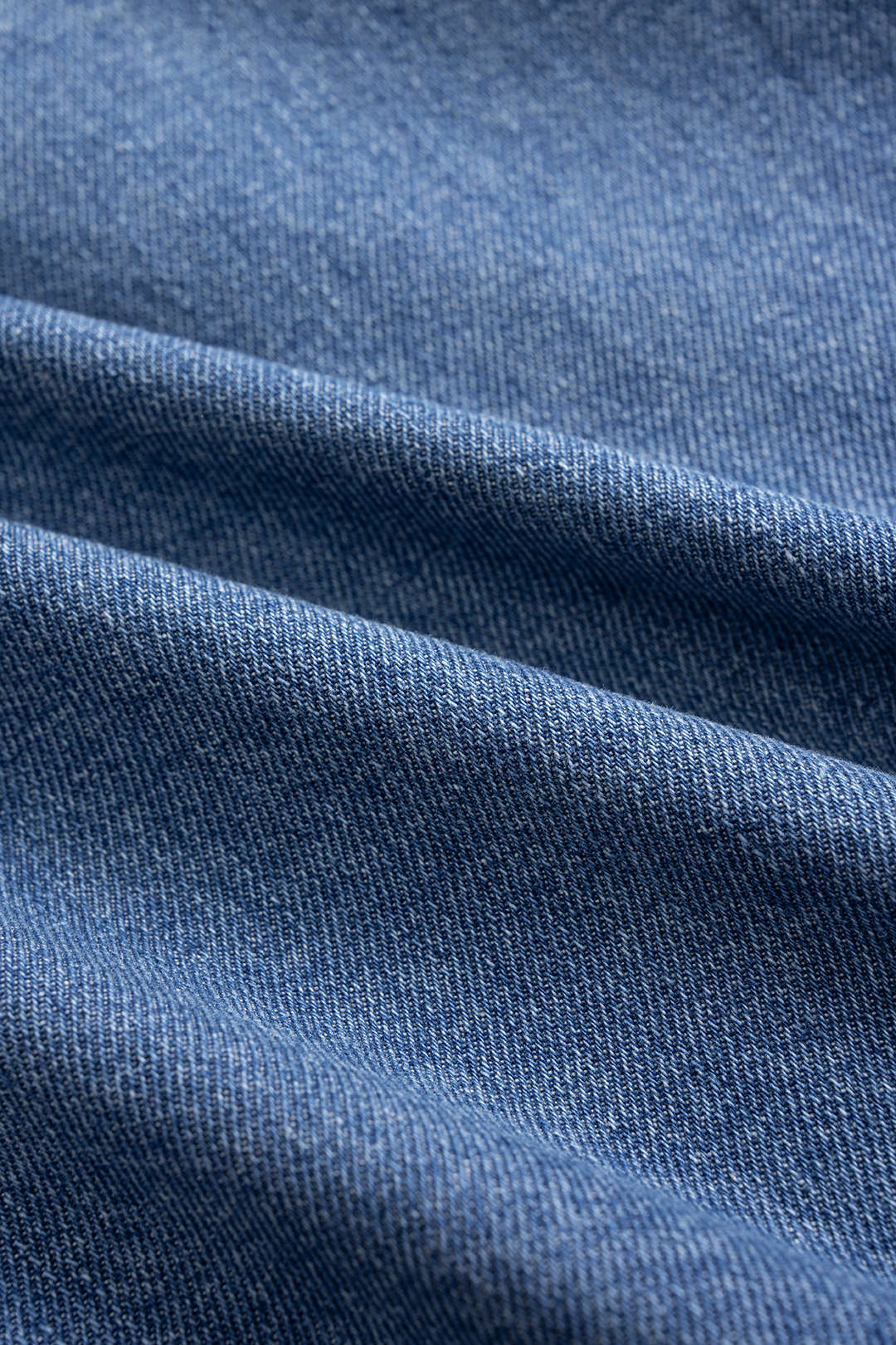 Denim item met ruches