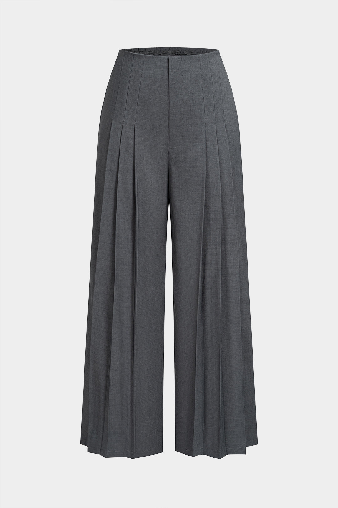 Geplooide broek met rechte pijp