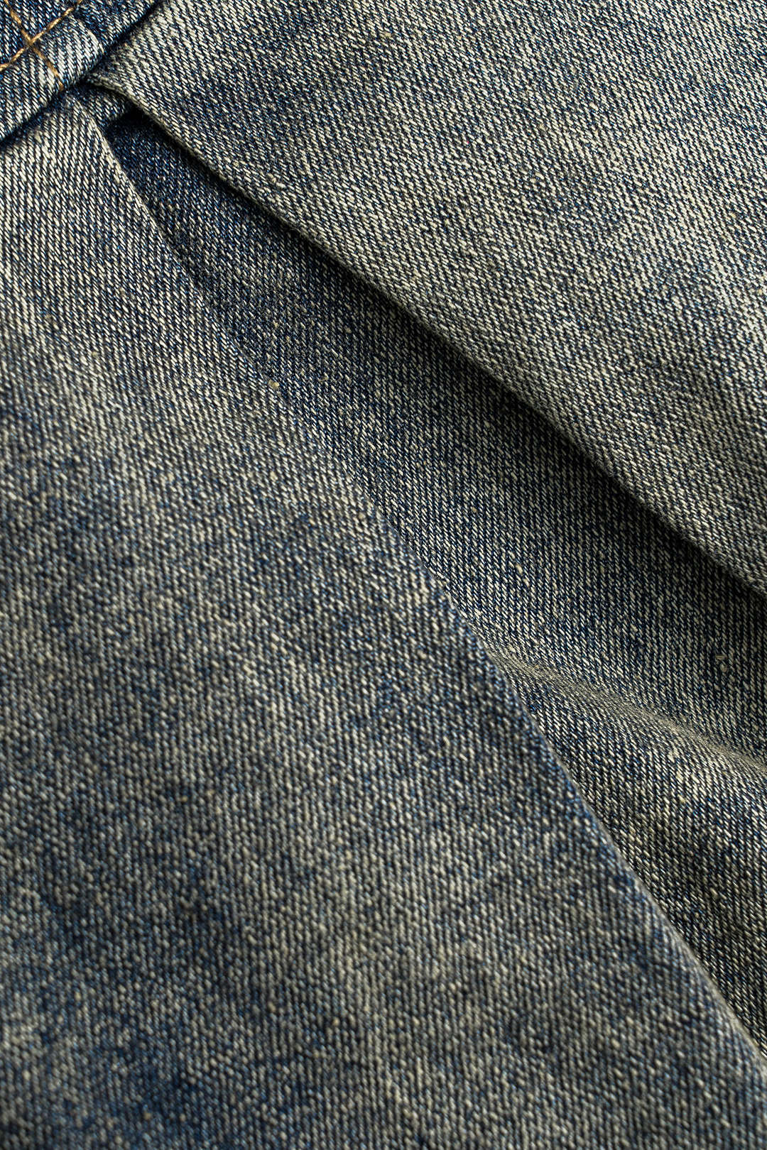 Lena - Denim patchwork rok met hoge taille