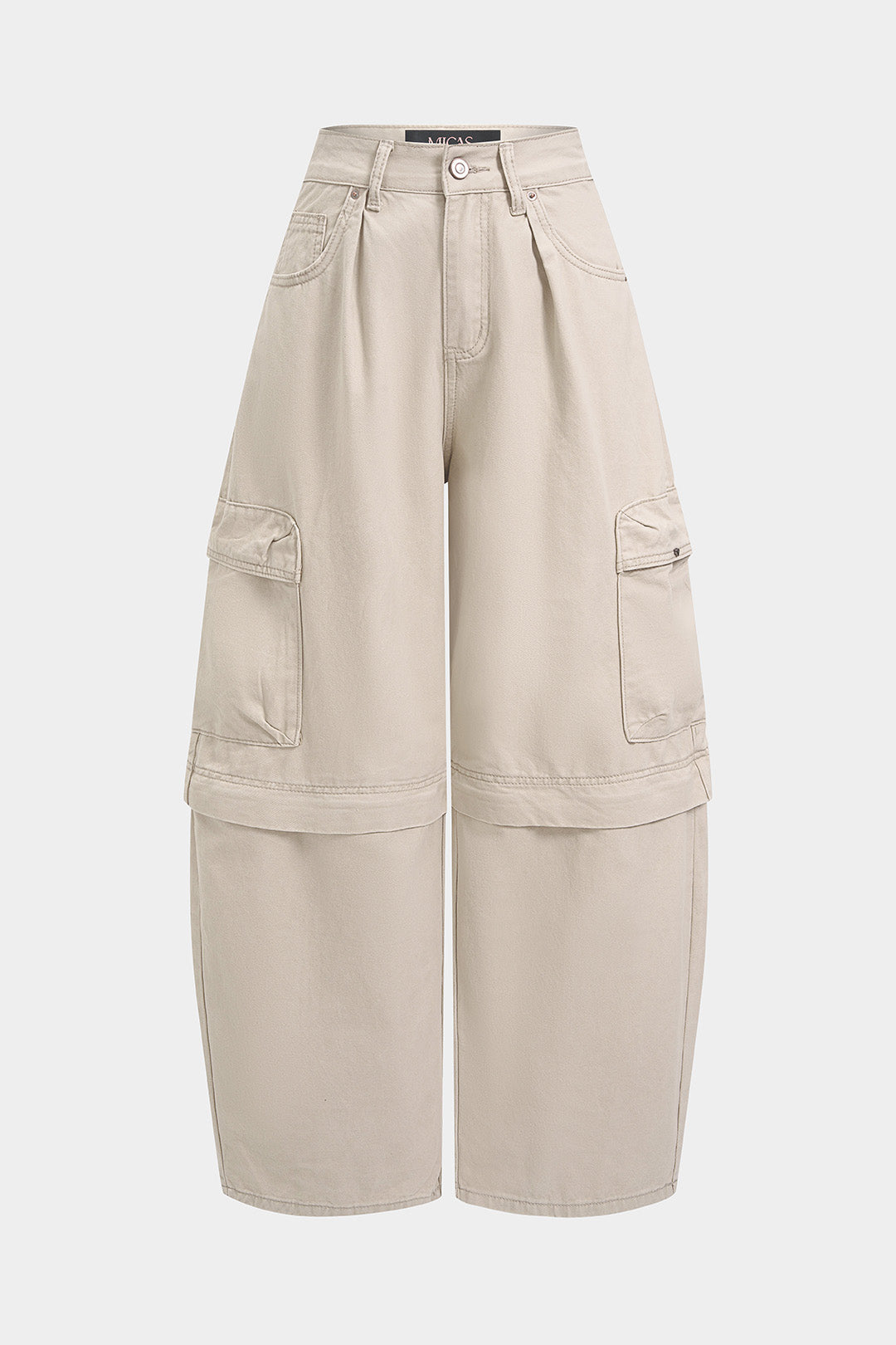 Jeans met rits, uitsnijding en zakken
