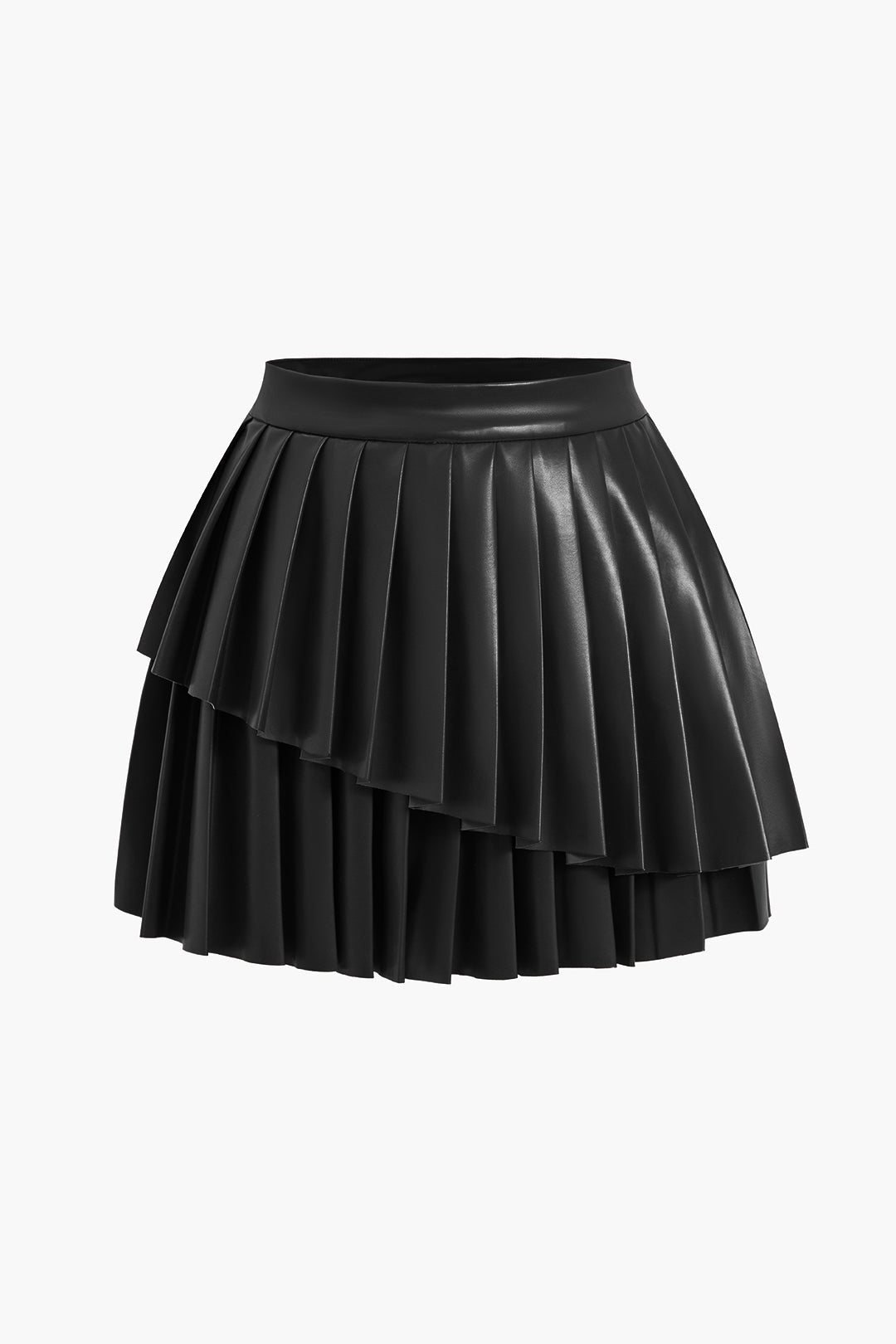 Uma - Effen leren-look rok