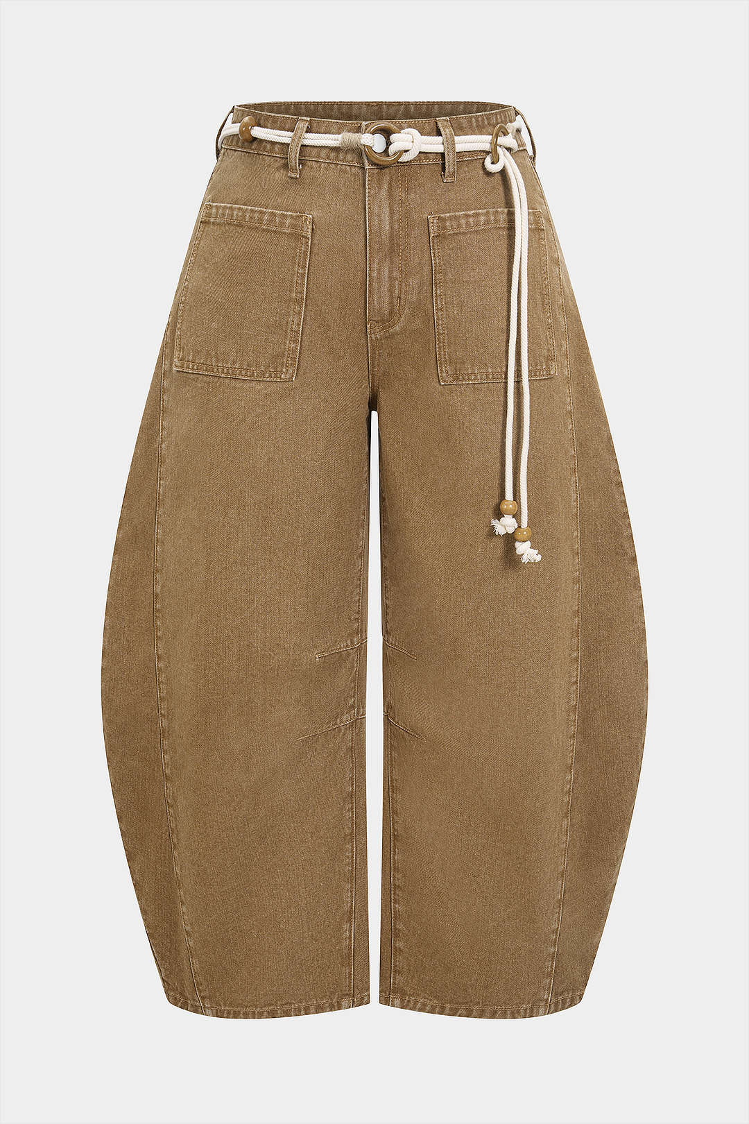 Jeans met kralen en riem