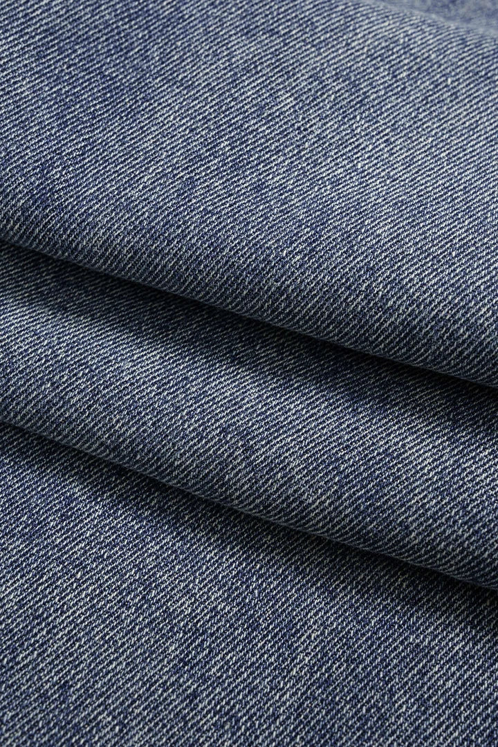 Denim Patchwork Barrel Jeans