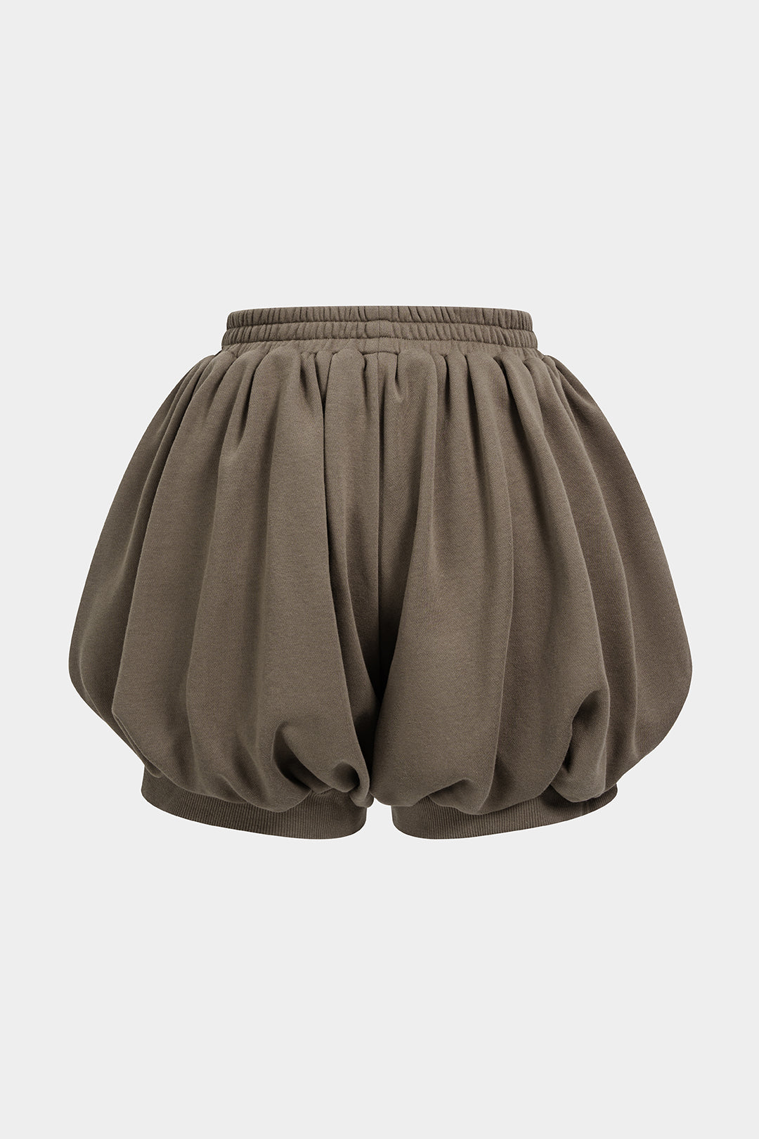 Effen short met smokwerk en ruches