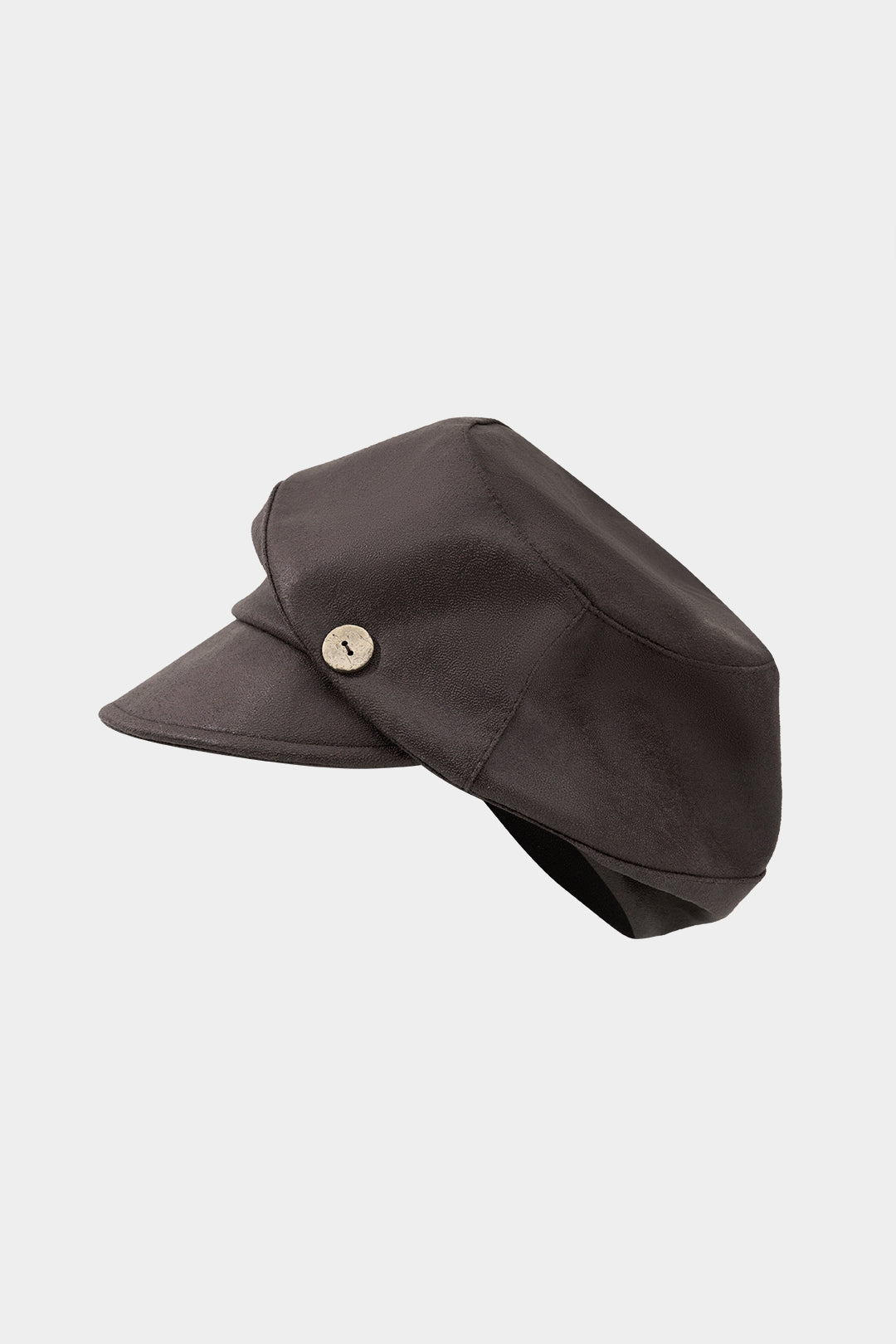 Leren-look baret