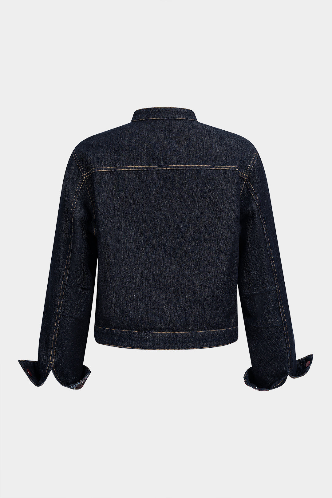 Denim geruit jasje met rits