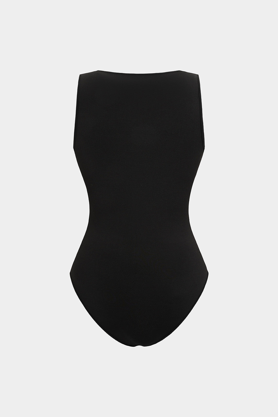 Hester - Metallic mouwloze body met drapering en watervalhals
