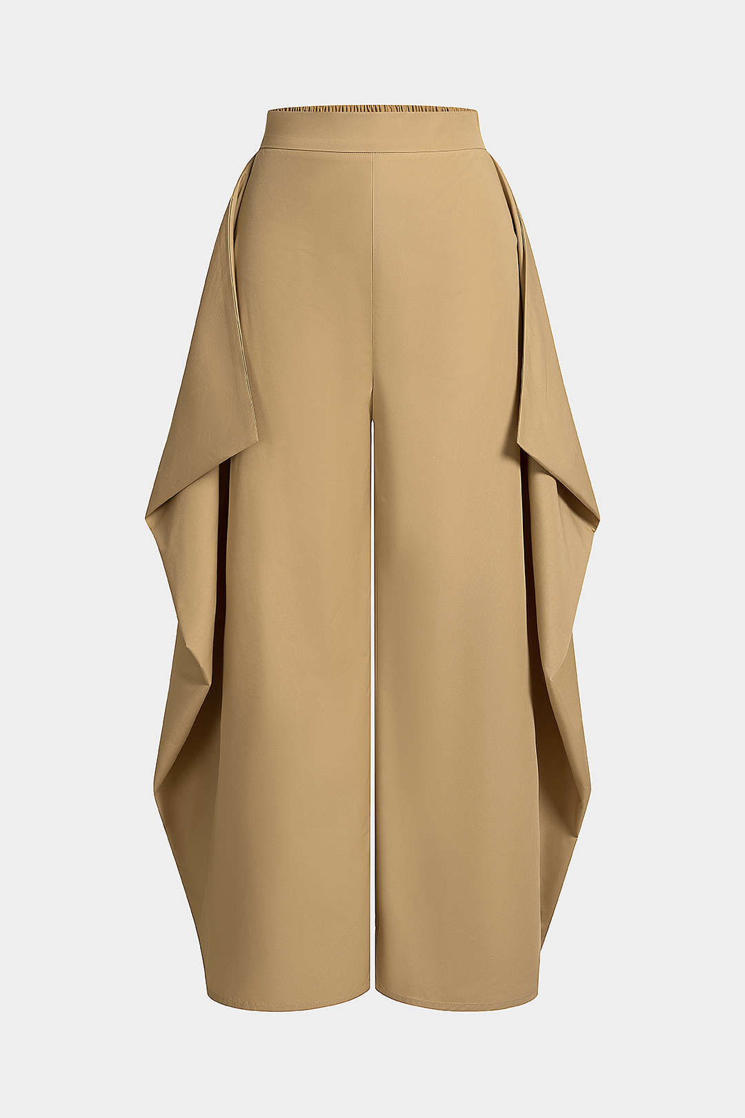 Broek met volants, ruches en wijde pijpen