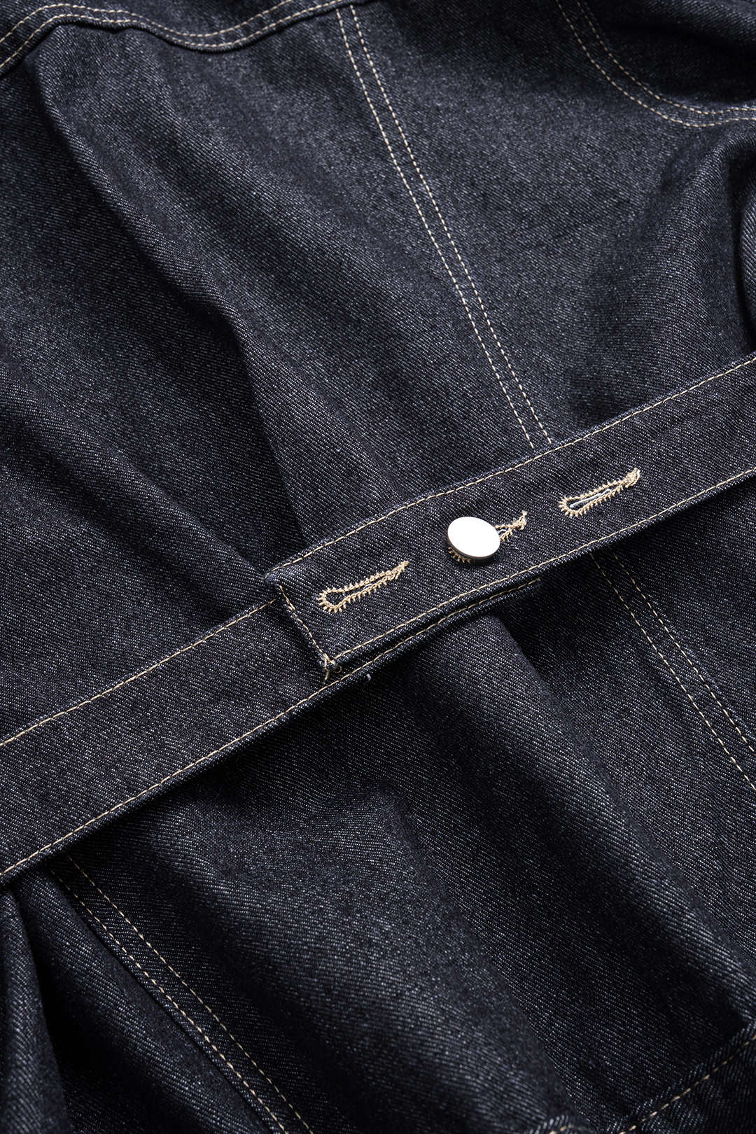 Denim jasje met revers en zakken