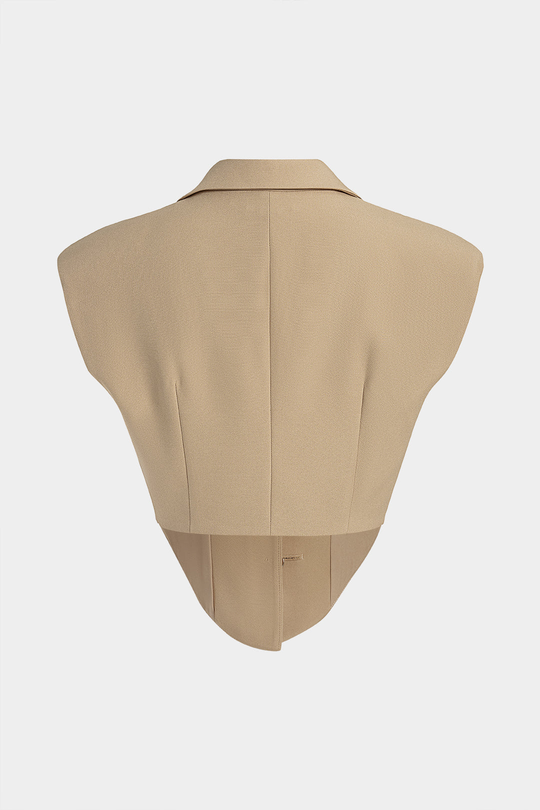 Metallic gilet met reverskraag, V-hals en knoopjes