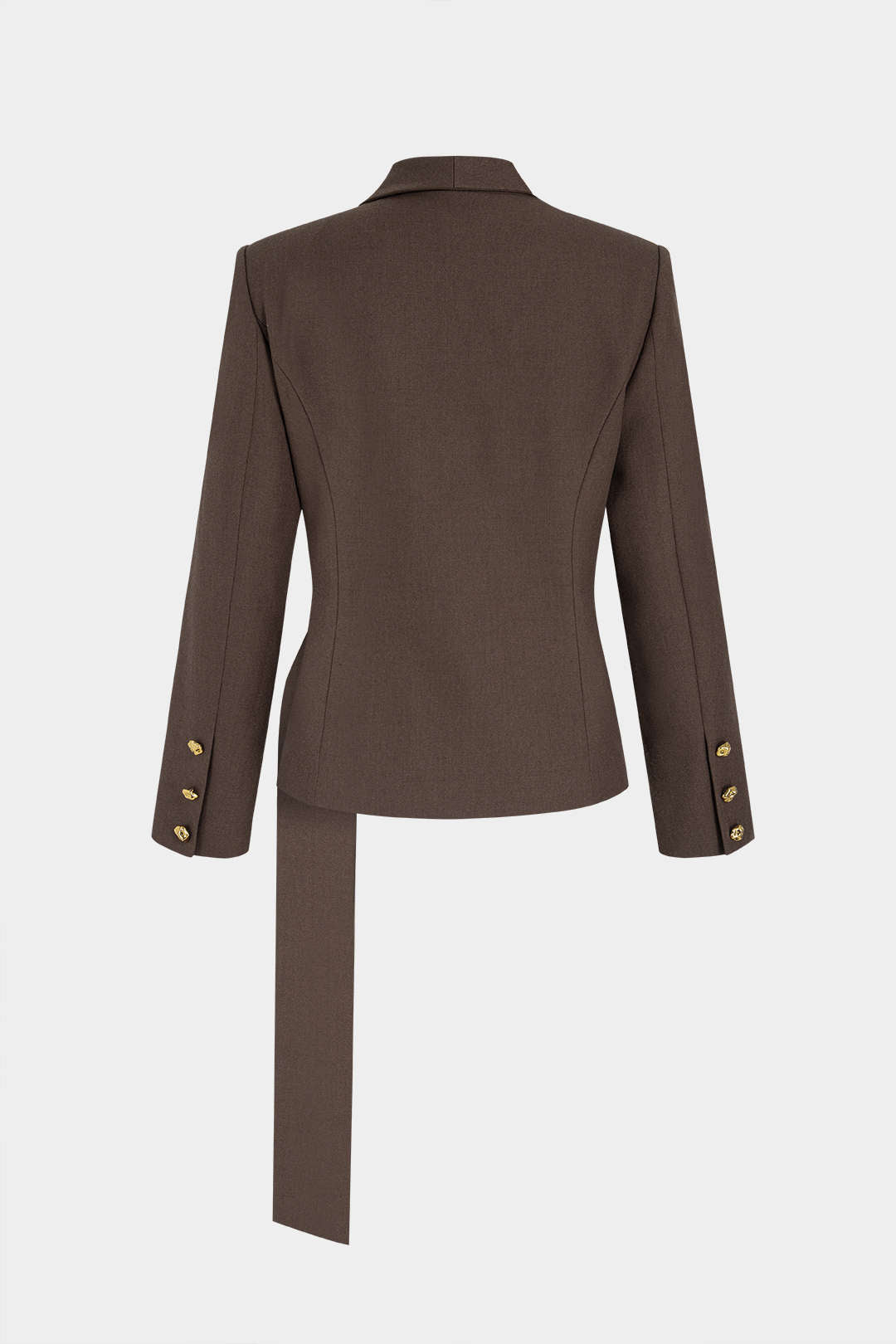 Metallic asymmetrische blazer met strik