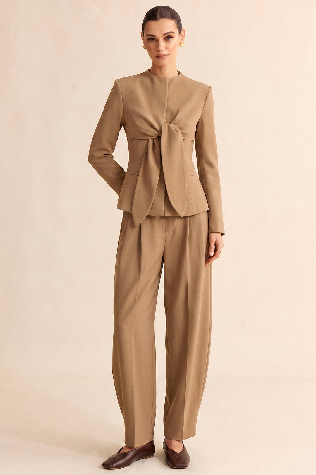 Mila - Effen broek met ballonmodel
