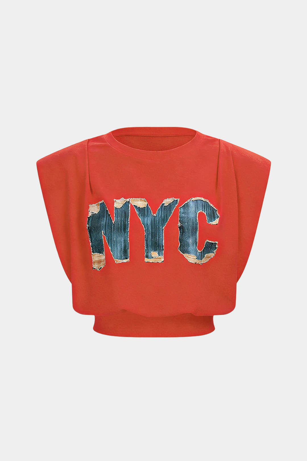 Mona - Mouwloos T-shirt met ruches