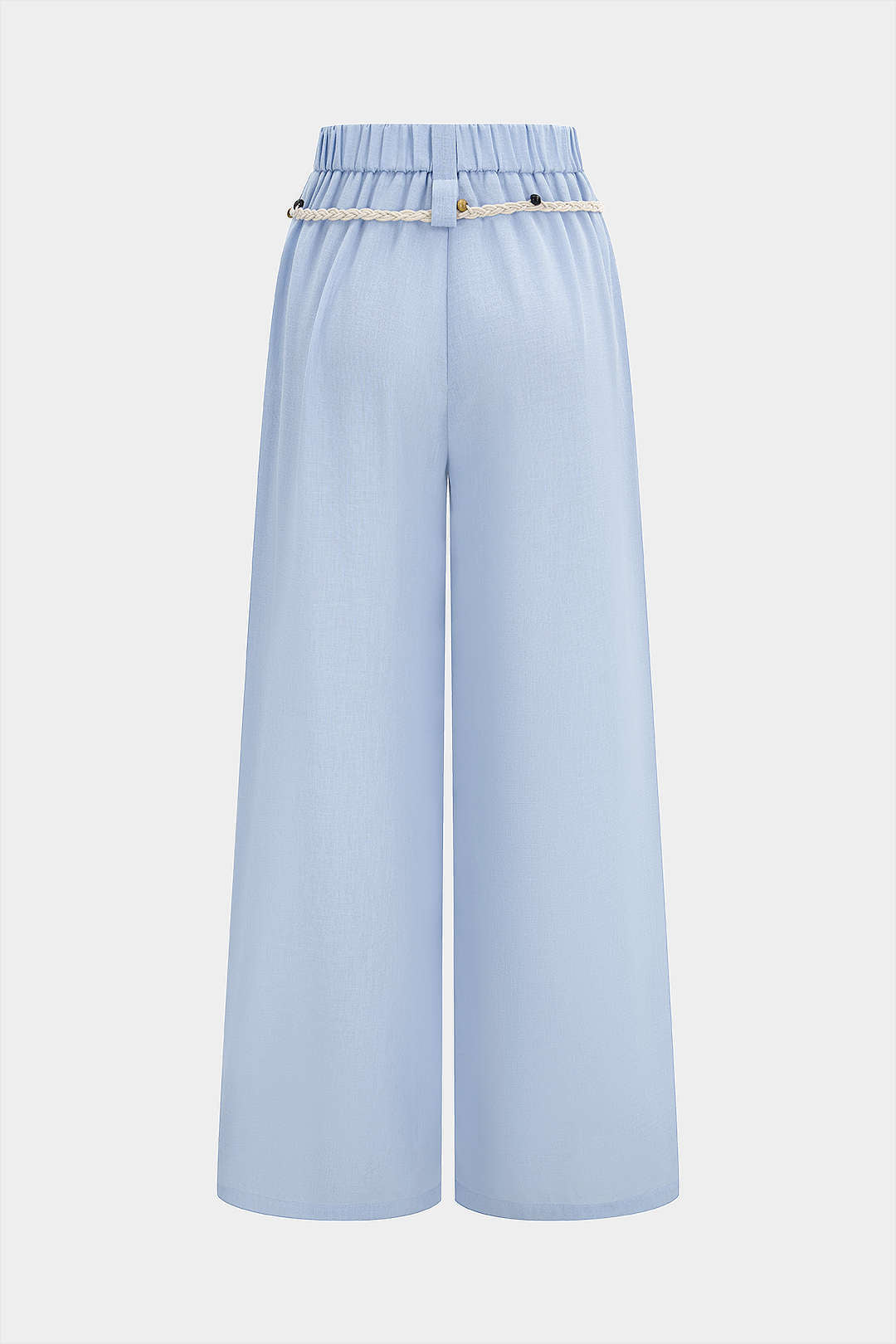 Romy - Broek met riem en wijde pijpen