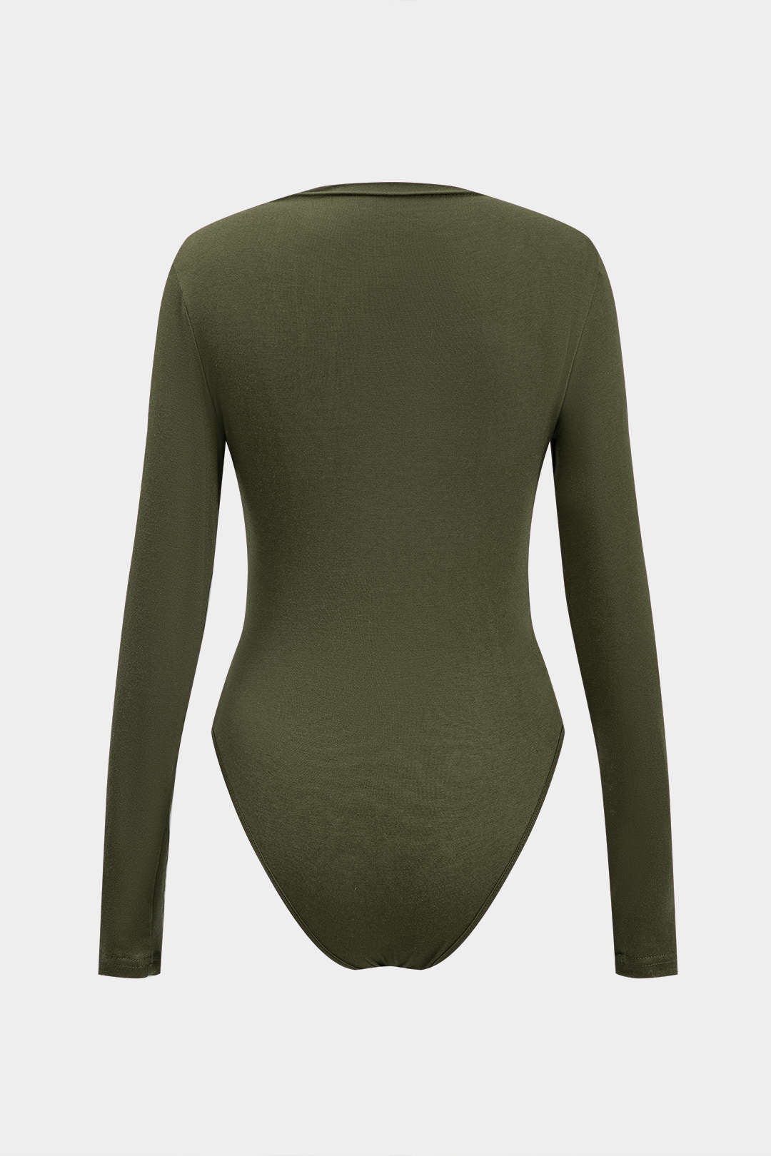Gebreide body met ruches en lange mouwen