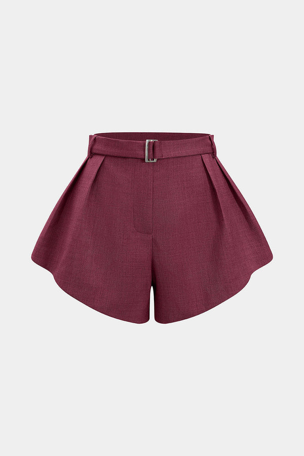 Uma - Effen short met wijde pijpen