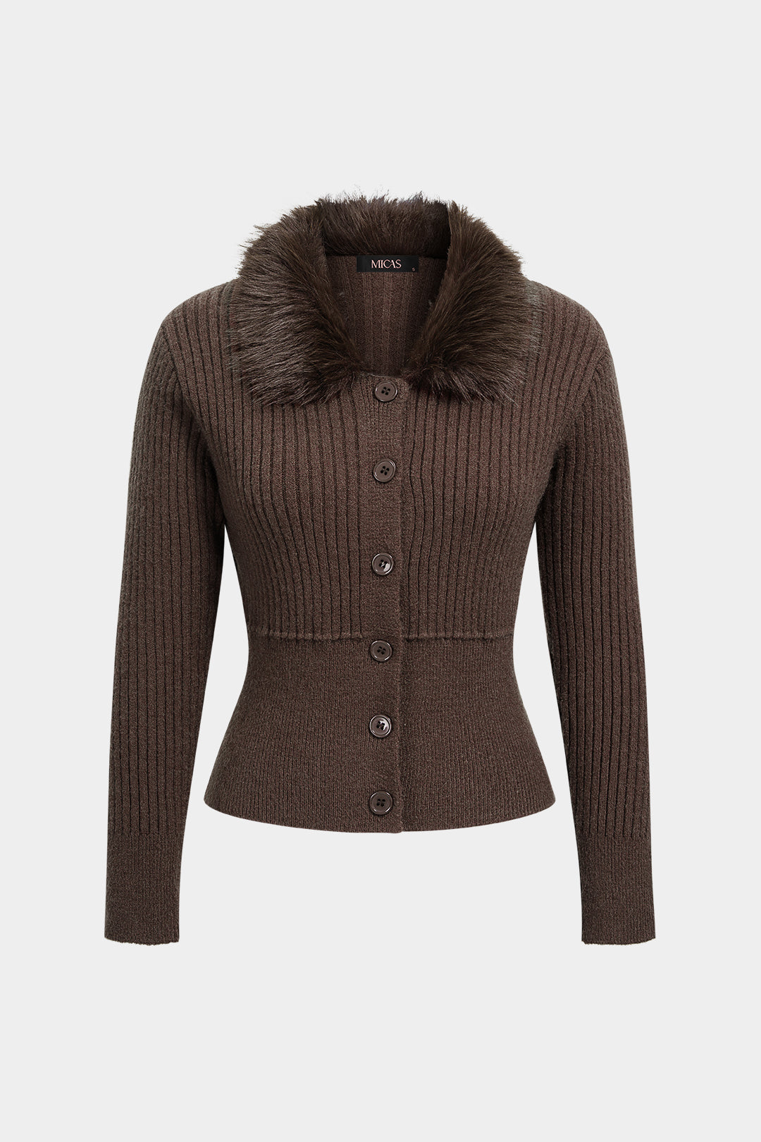 Esther - Gebreid patchwork vest met knoopjes