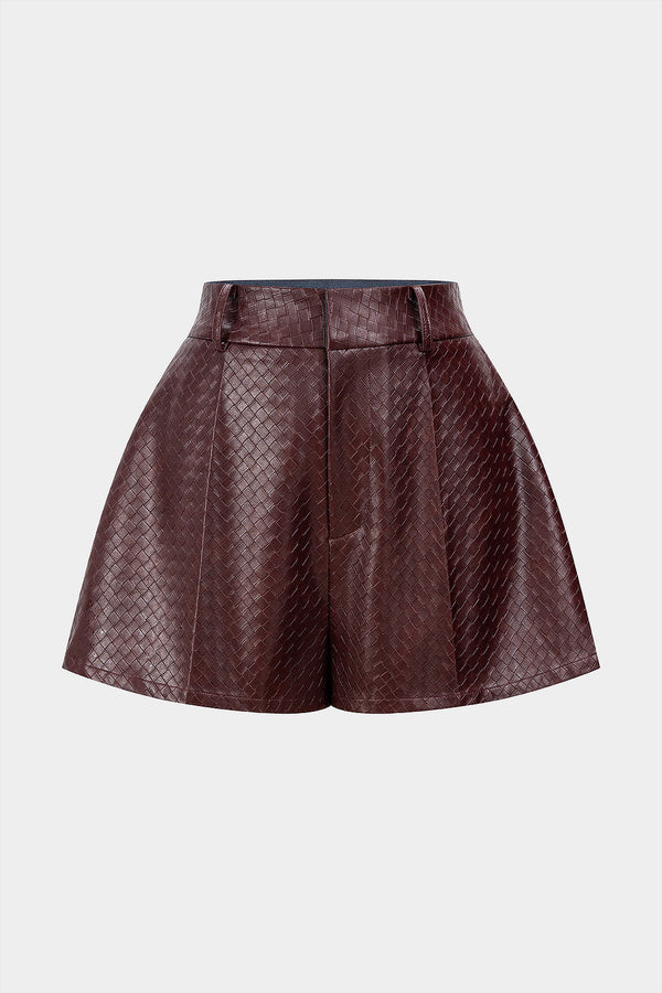 Quinn - Leren-look short