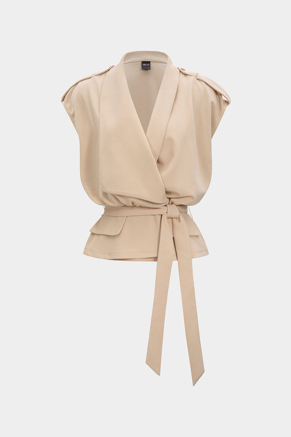Linnen asymmetrisch gilet