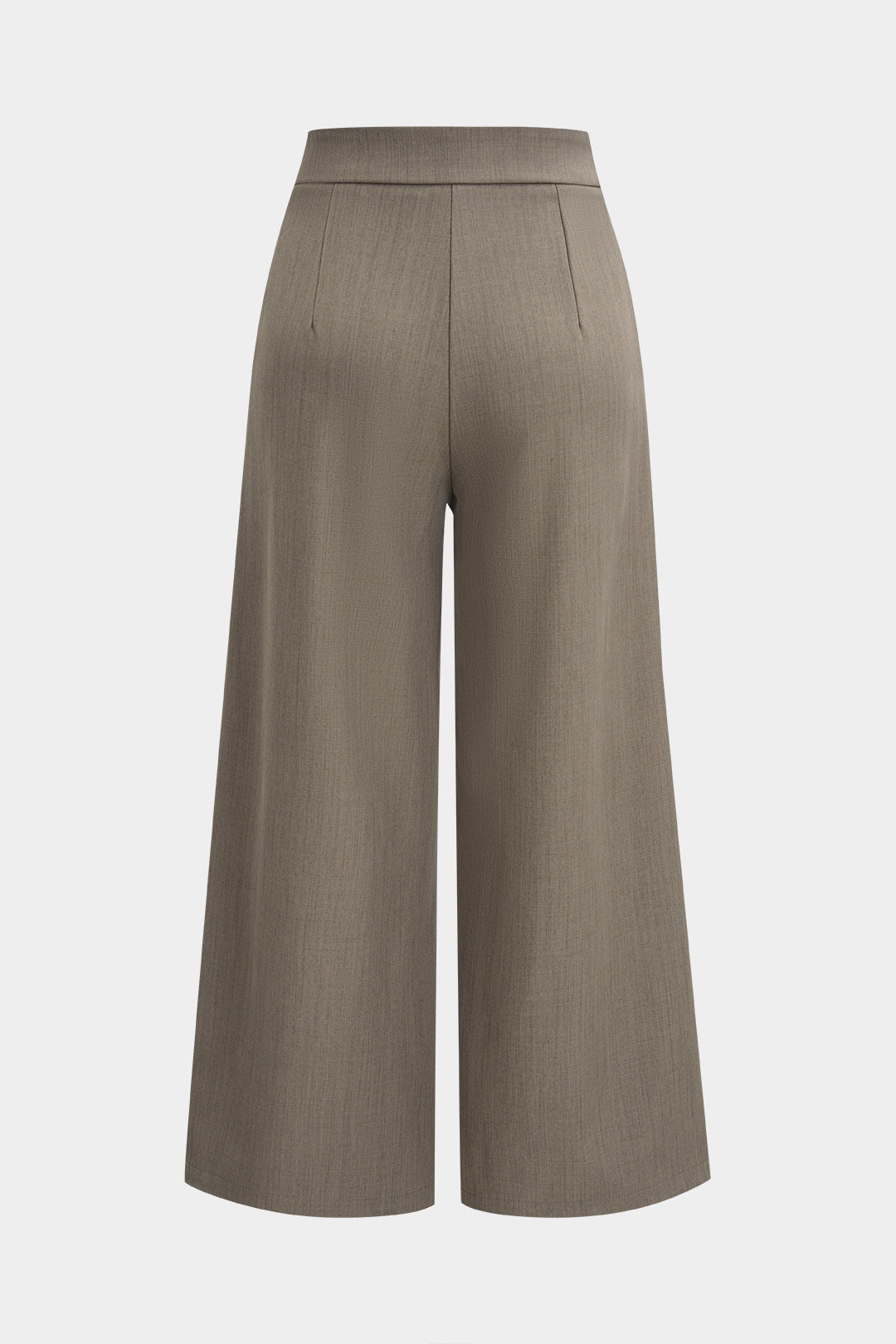 Asymmetrische broek met strik en wijde pijpen