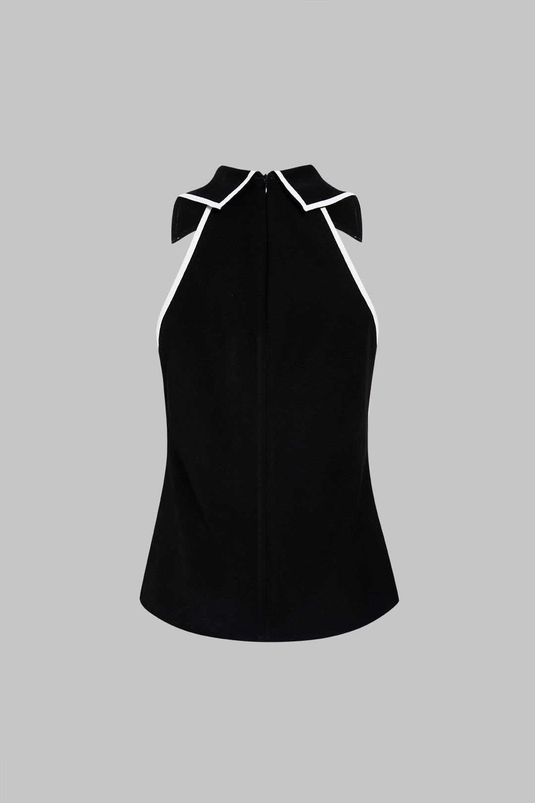 Tanktop met halternek en V-hals