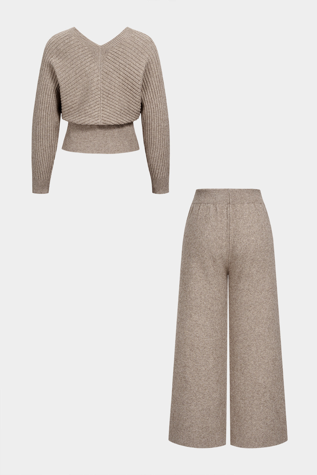 Ines - Gebreide set met top en broek