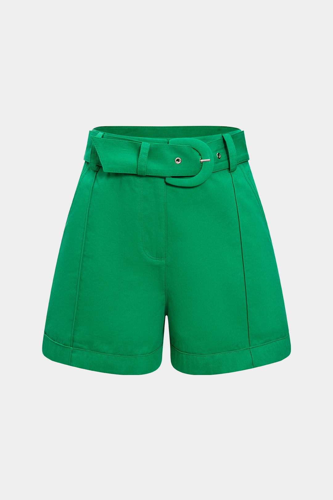 Effen short met riem