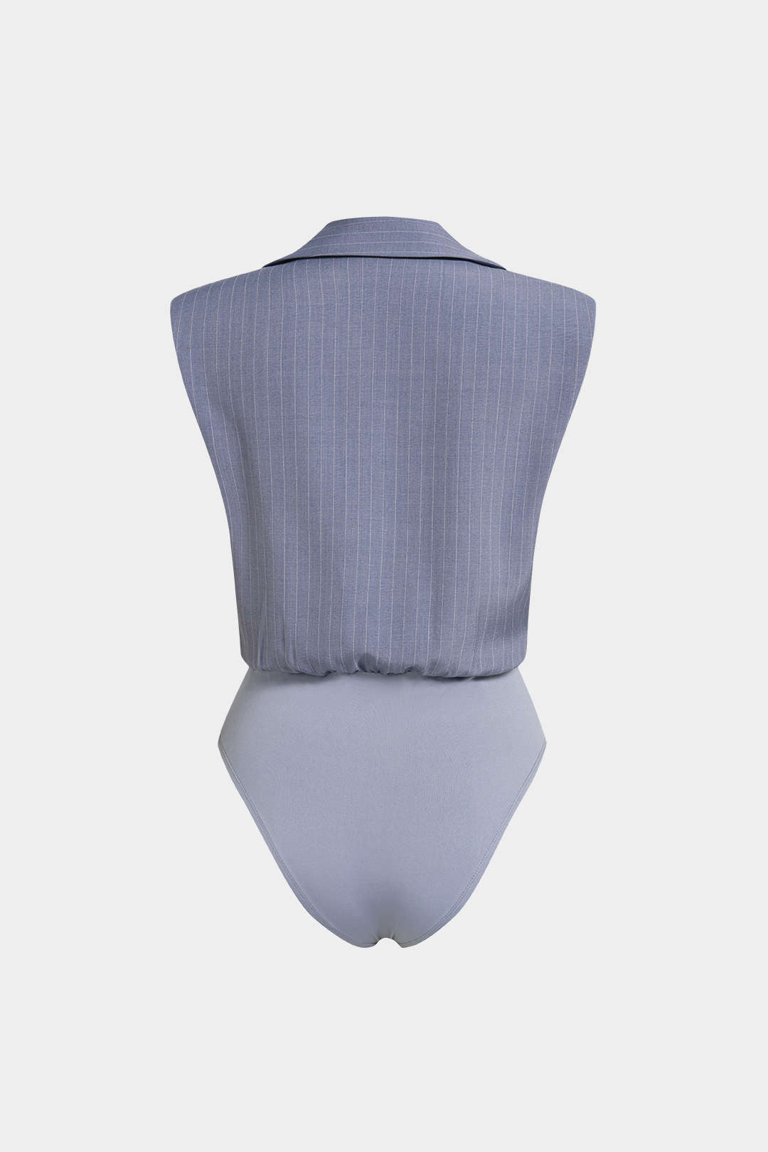 Gestreepte patchwork body met reverskraag