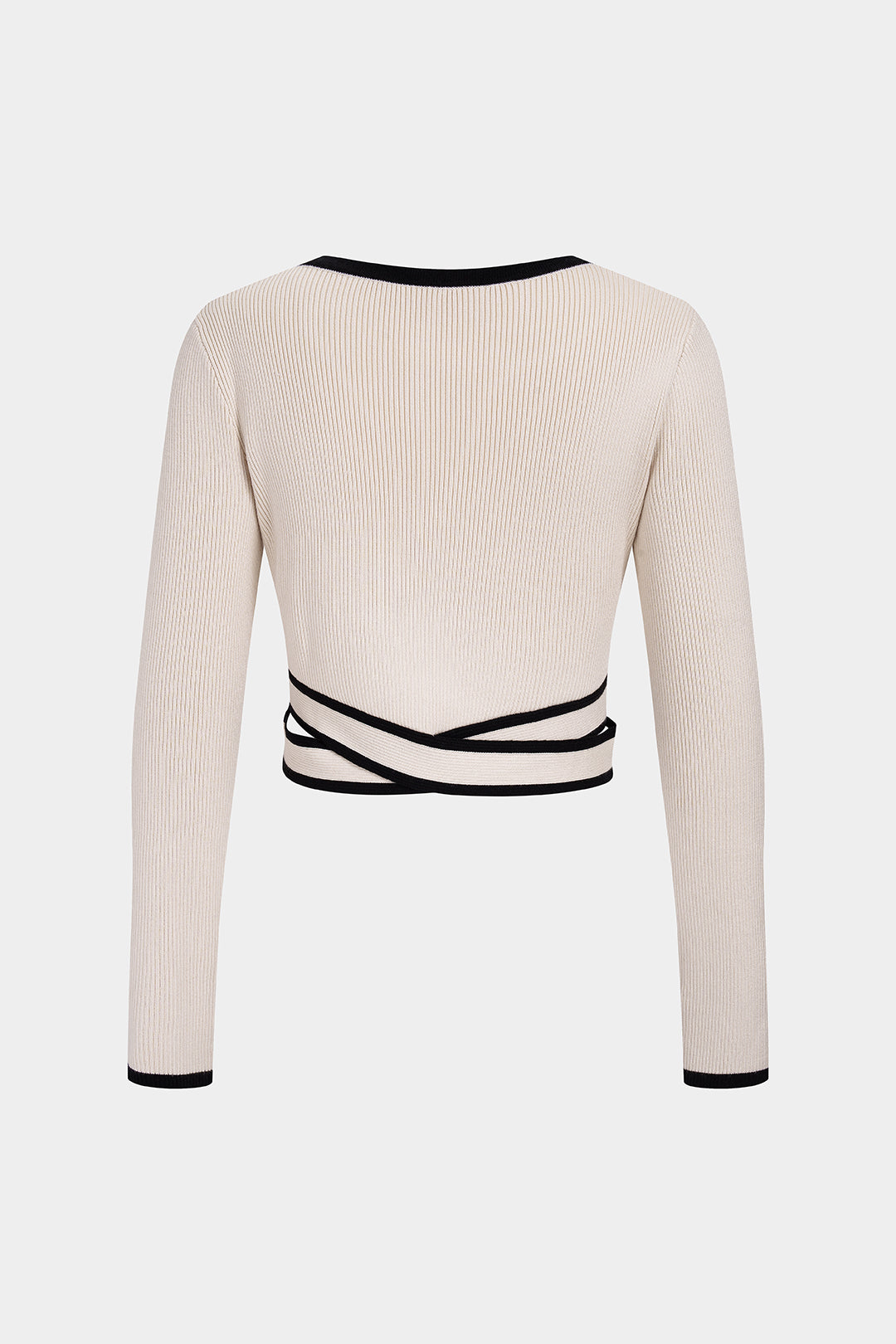 Nina - Gebreide top met V-hals en lange mouwen