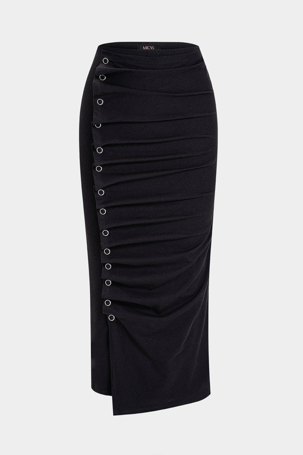 Loïs - Rok met ruches en hoge taille