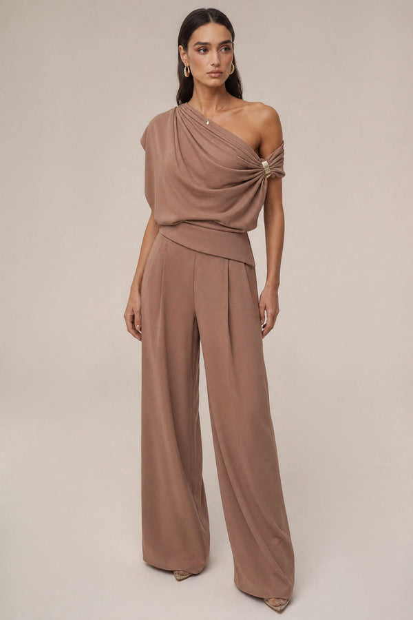 Hailey - Asymmetrische set met tanktop en broek