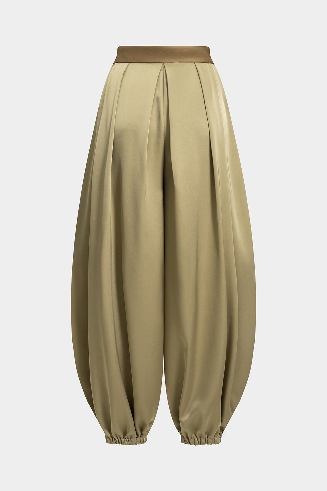 Satijnen geplooide pantalon
