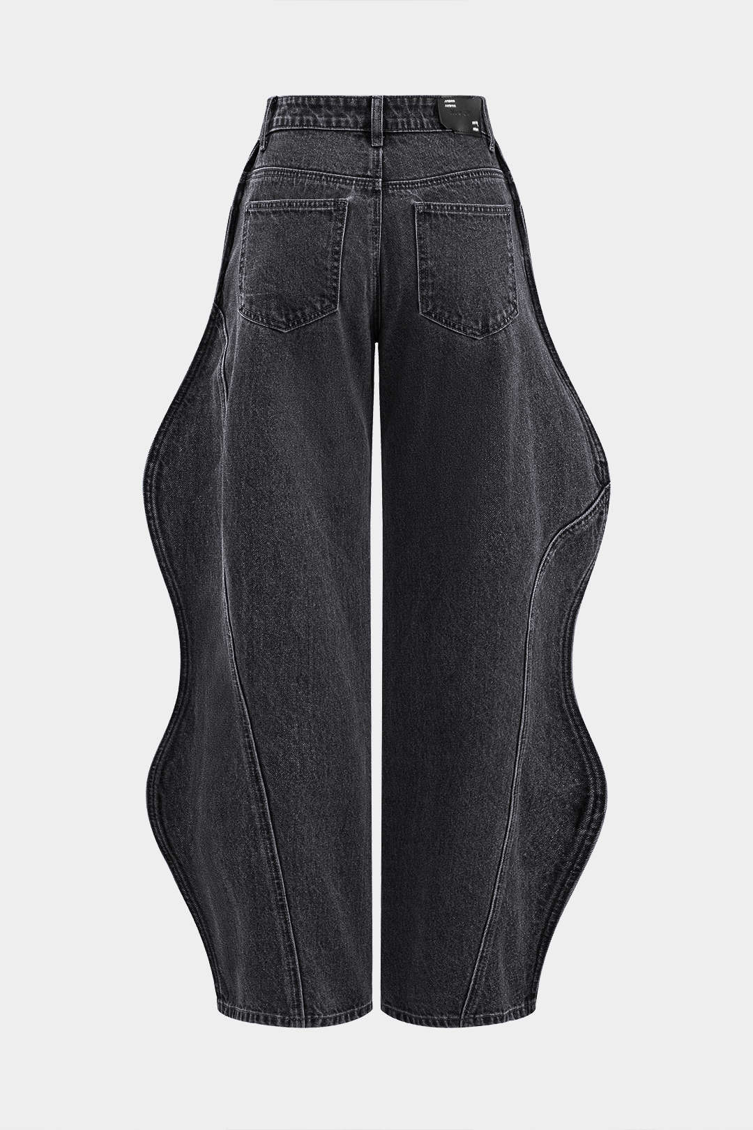 Jeans met hoge taille en ballonmodel