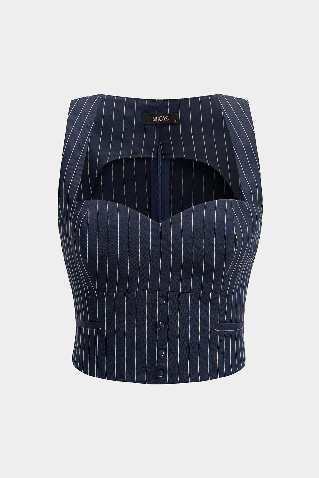 Gestreepte tanktop met riem