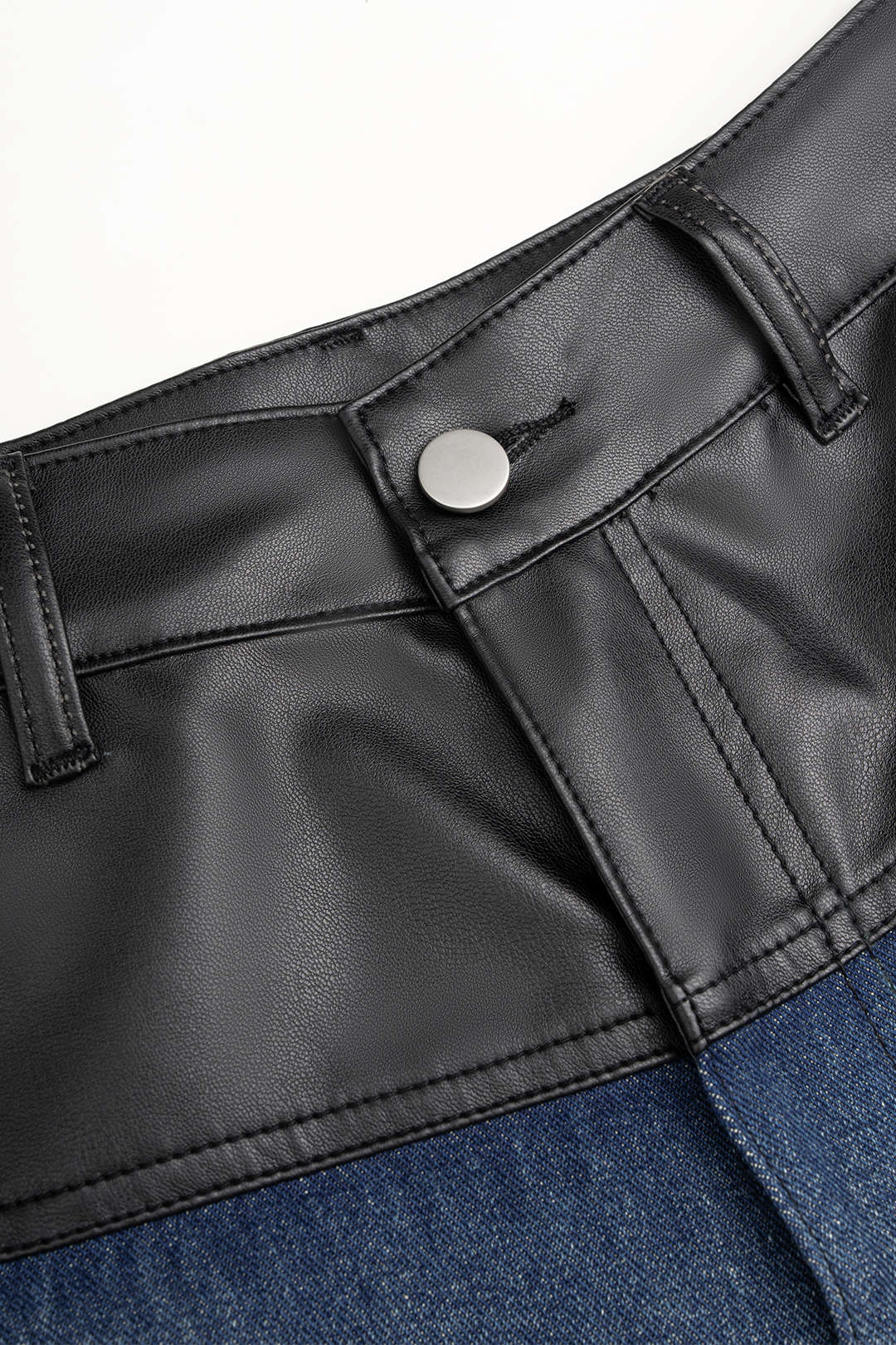 Aya - Patchwork jeans met wijde pijpen