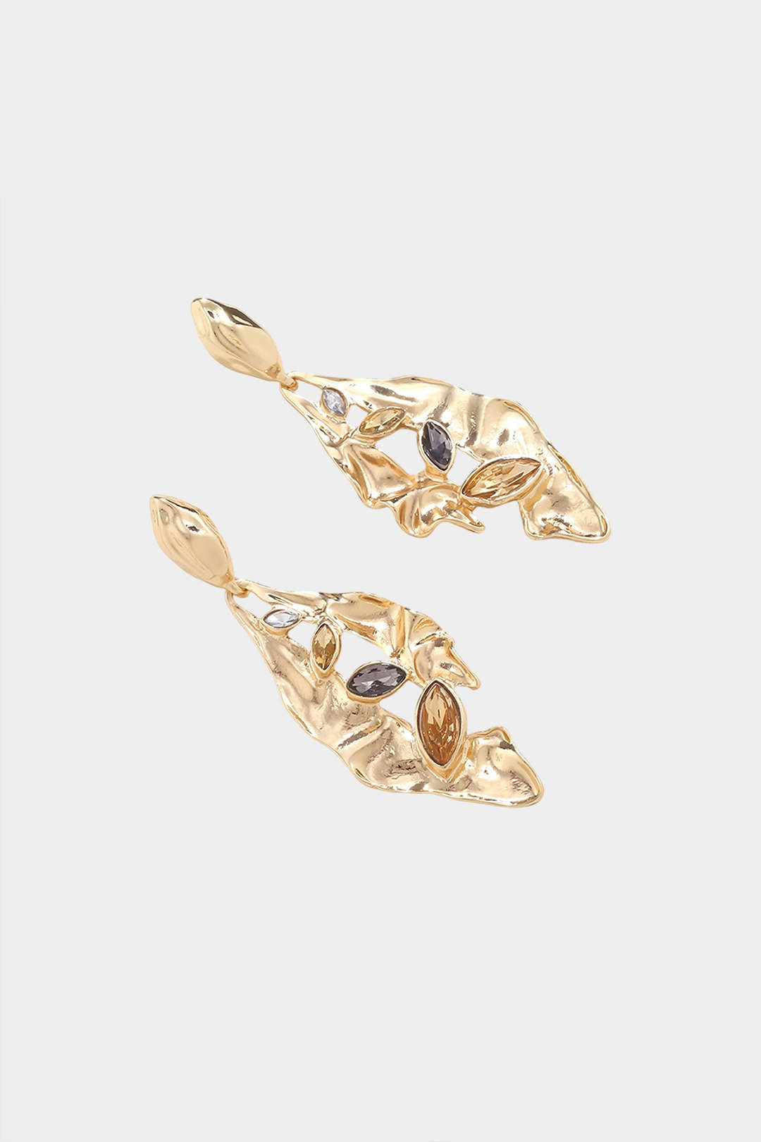 Geometrische oorbellen met strass