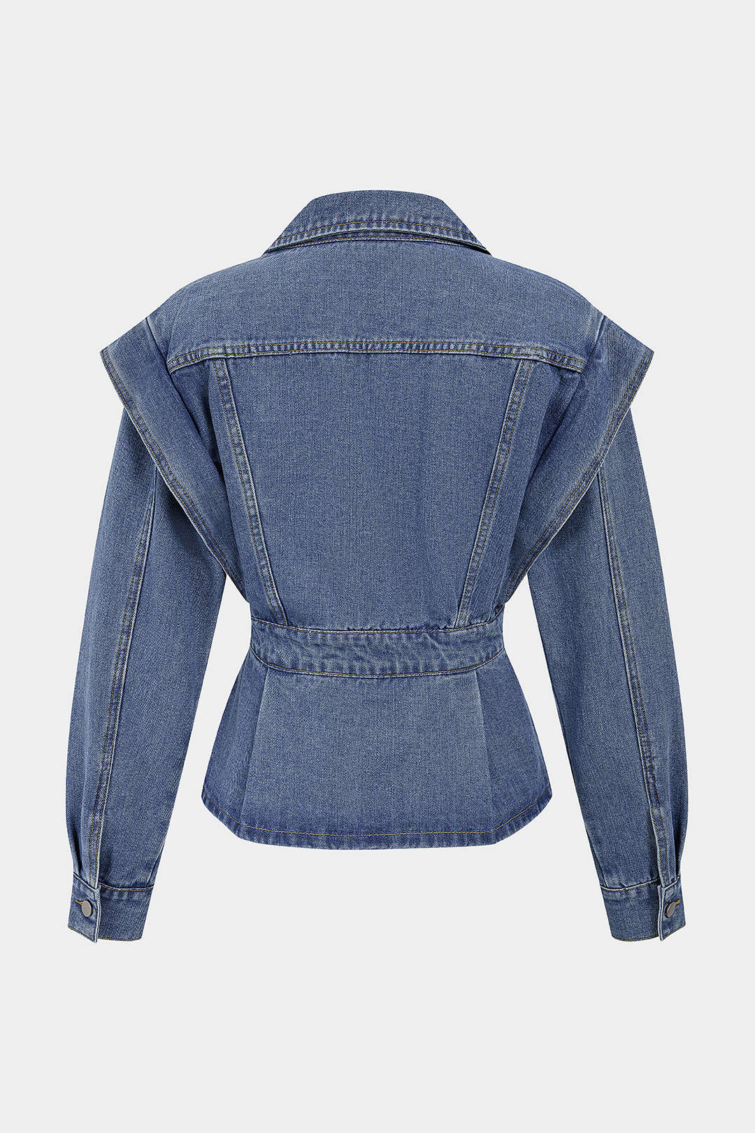 Denim jasje met reverskraag