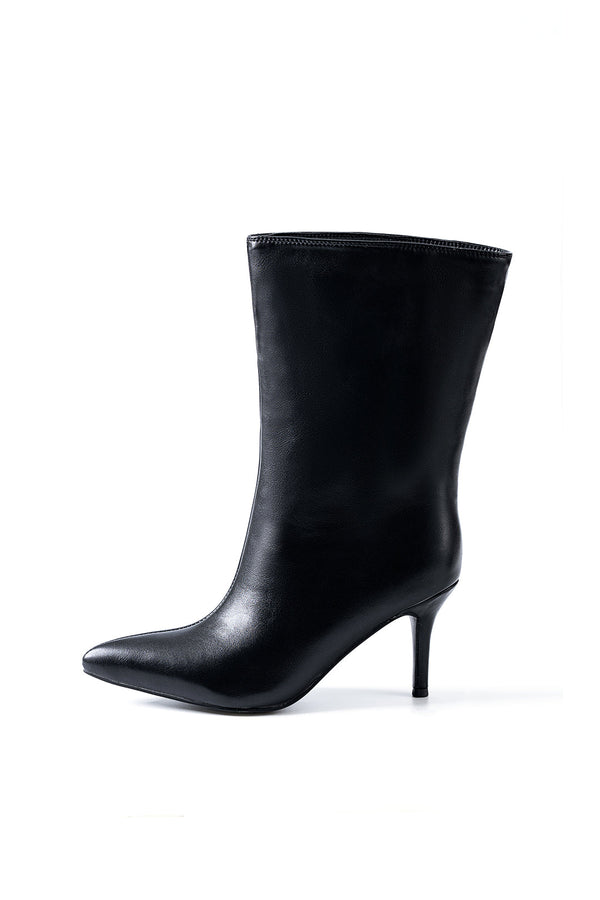 Pien - Leren-look enkellaarzen