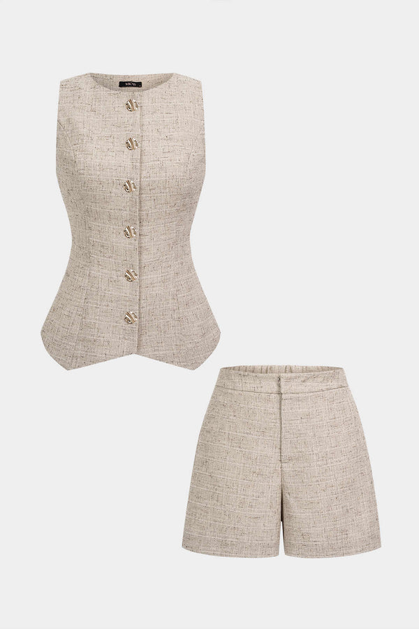 Set met gilet en short