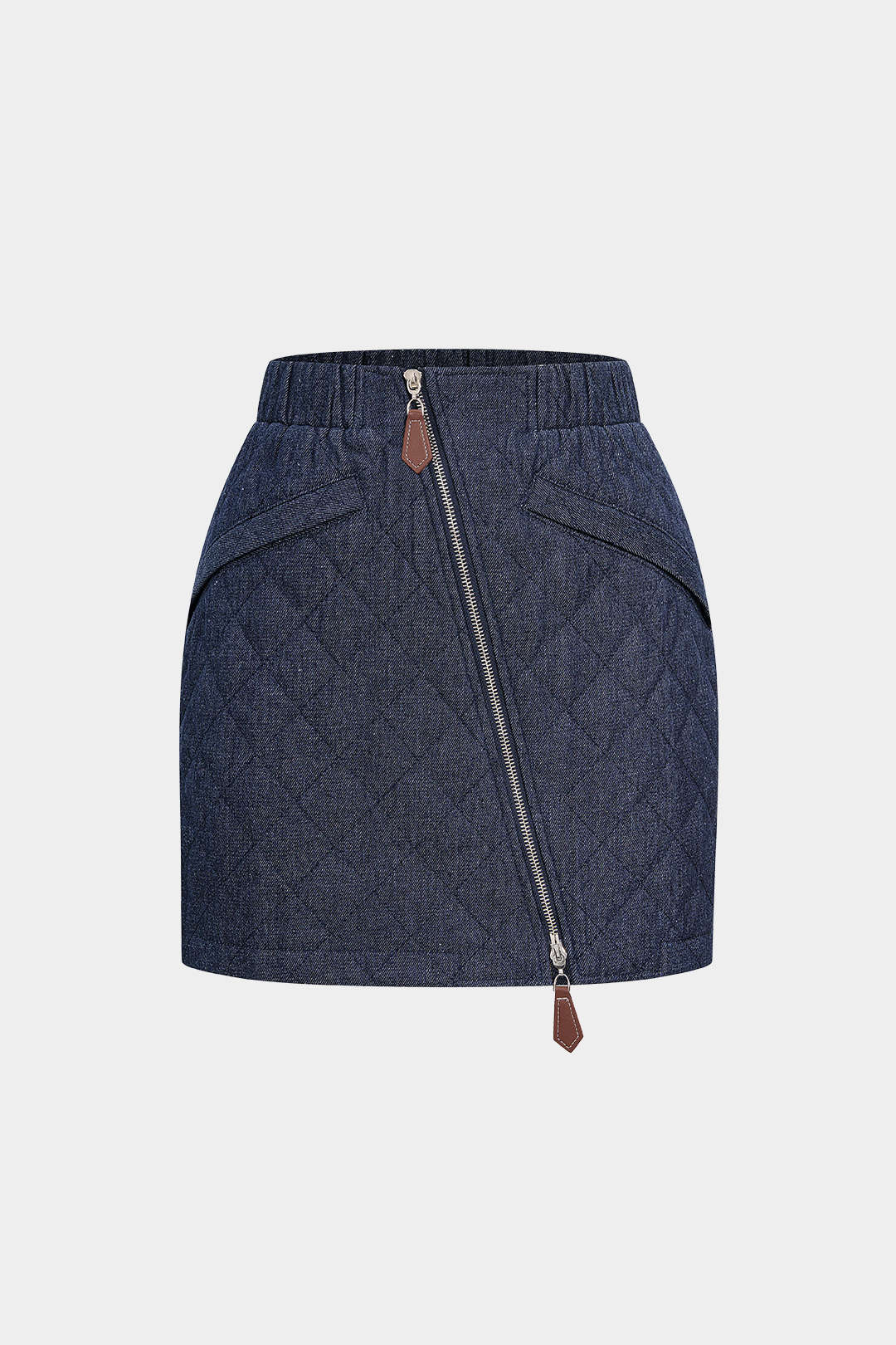 Evi - Denim asymmetrische rok met rits