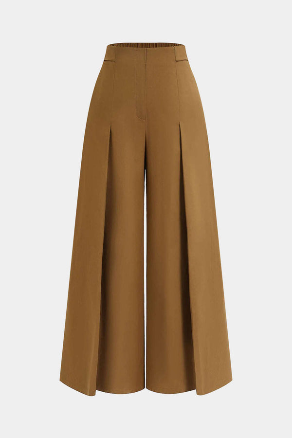 Pantalon met ruches, zakken en rits