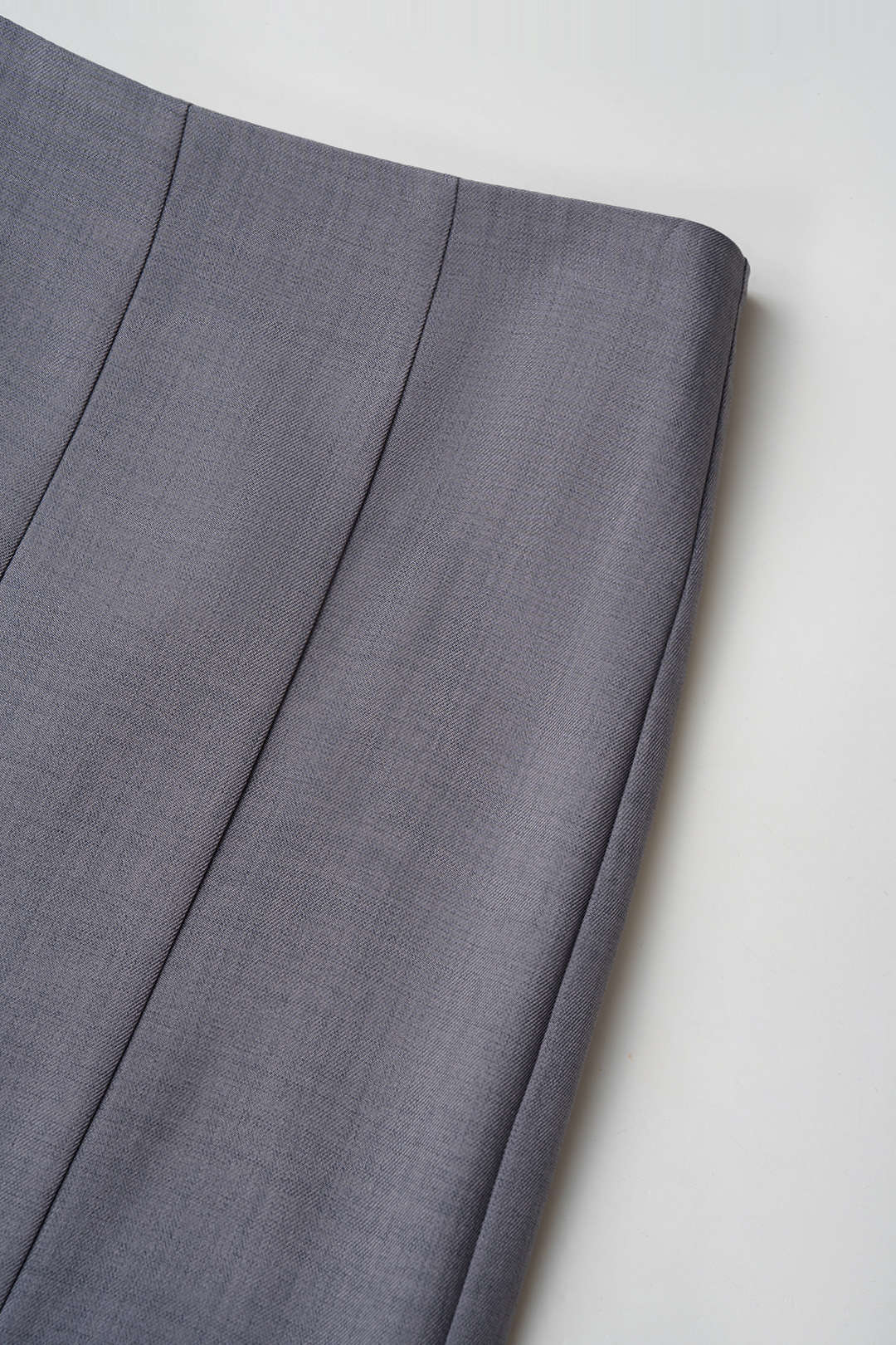 Effen rok met hoge taille en ruches