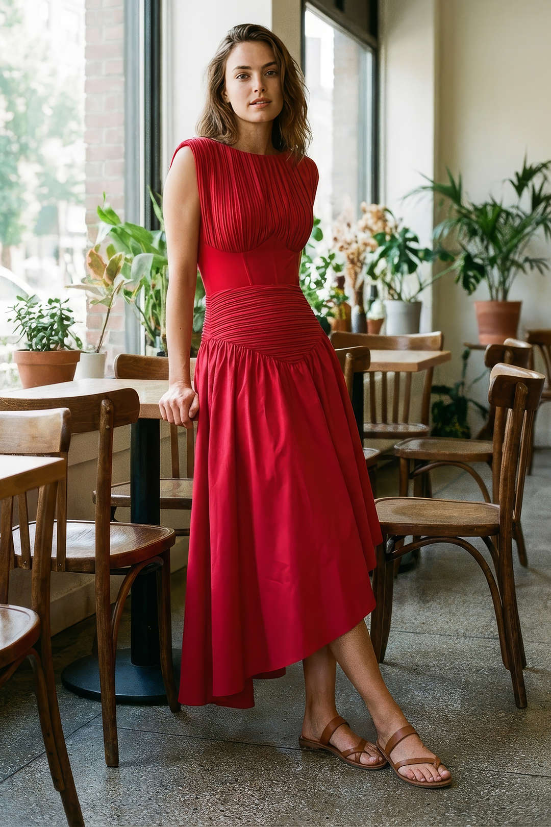 Quinn - Asymmetrische rok met ruches en hoge taille