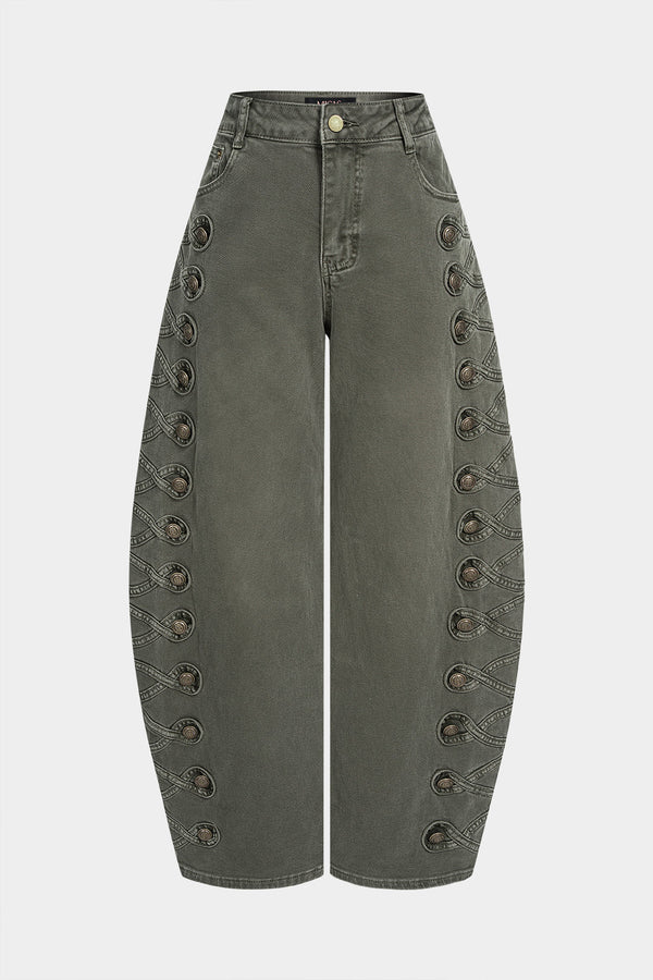 Jolie - Jeans met knoopjes