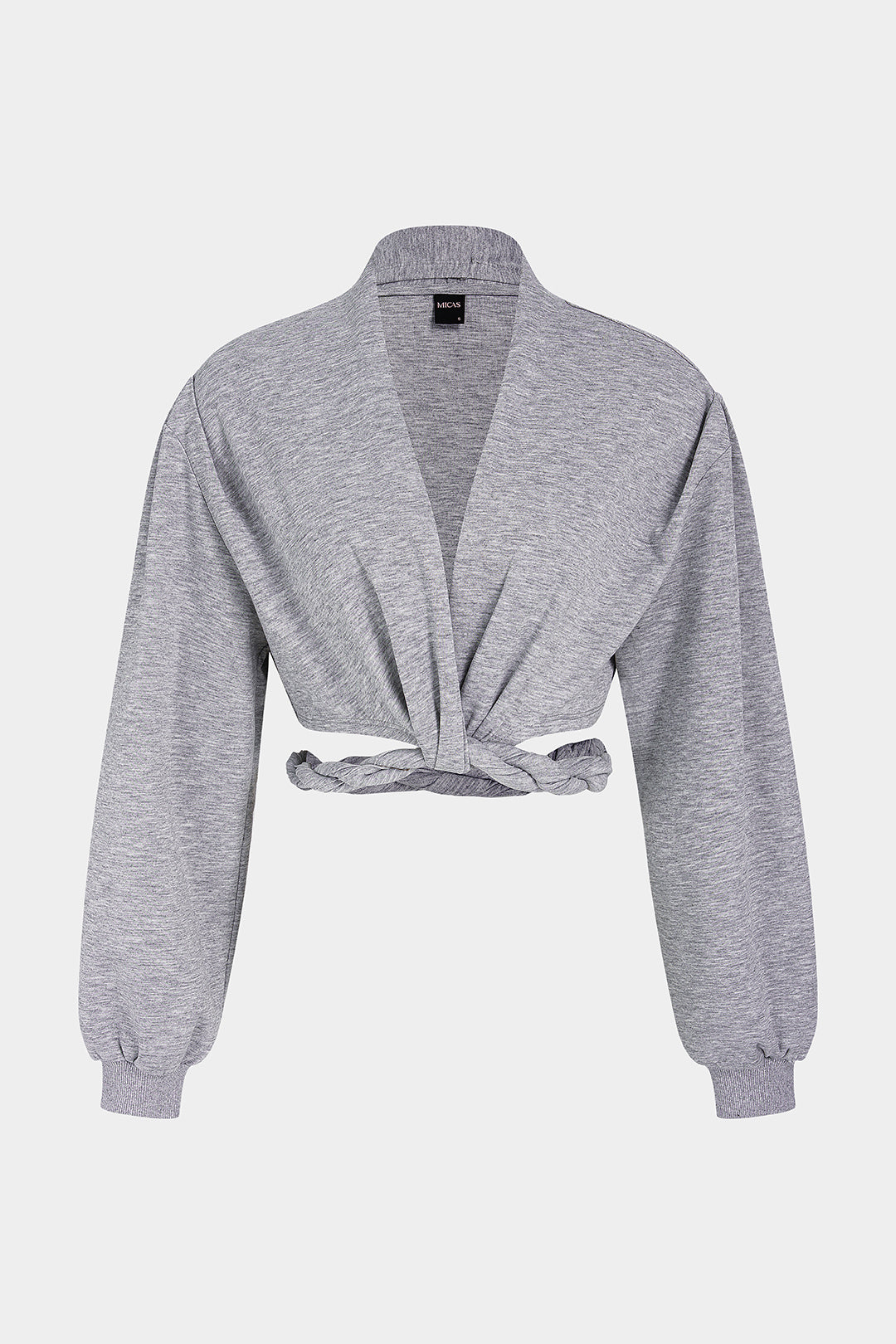 Sweater met V-hals, gedraaid detail en knoopdetail