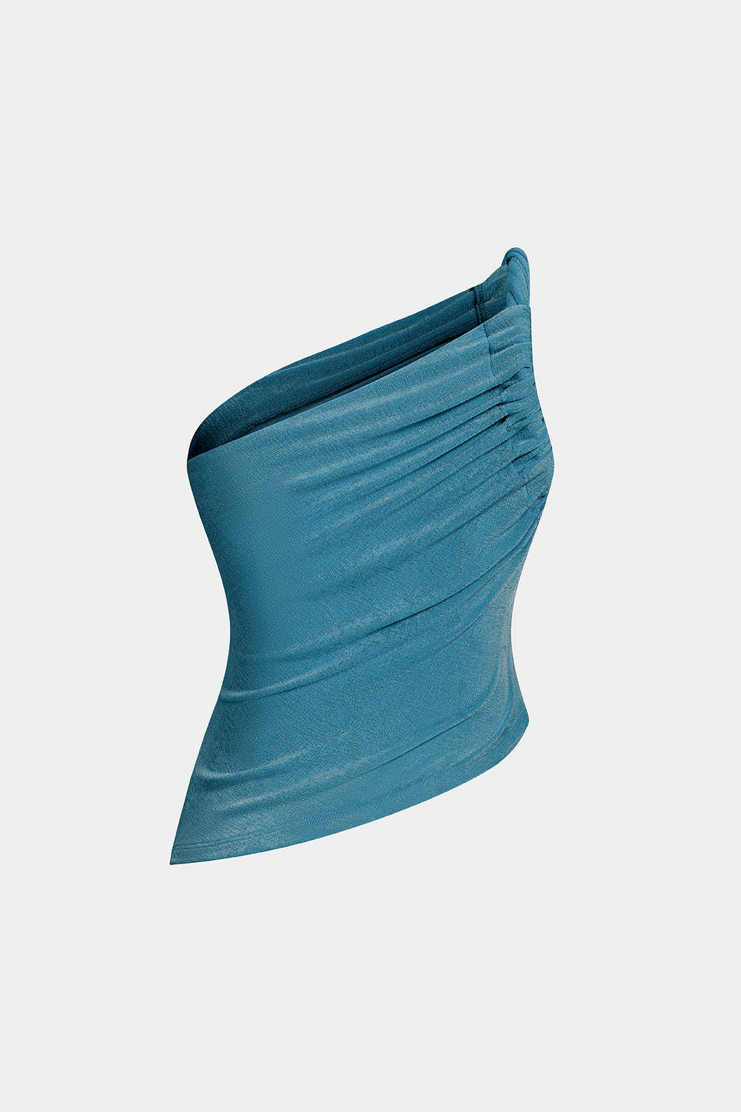 Livia - Asymmetrische tanktop met één schouder en ruches