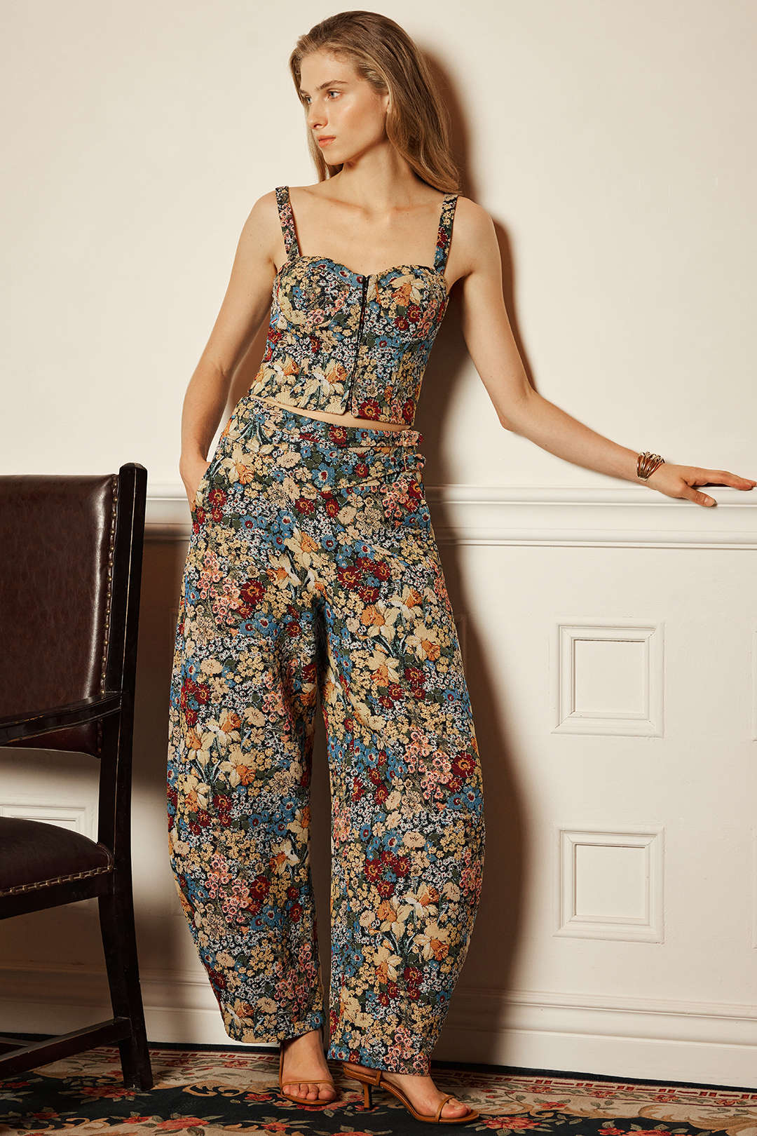 Jacquard broek met ballonmodel