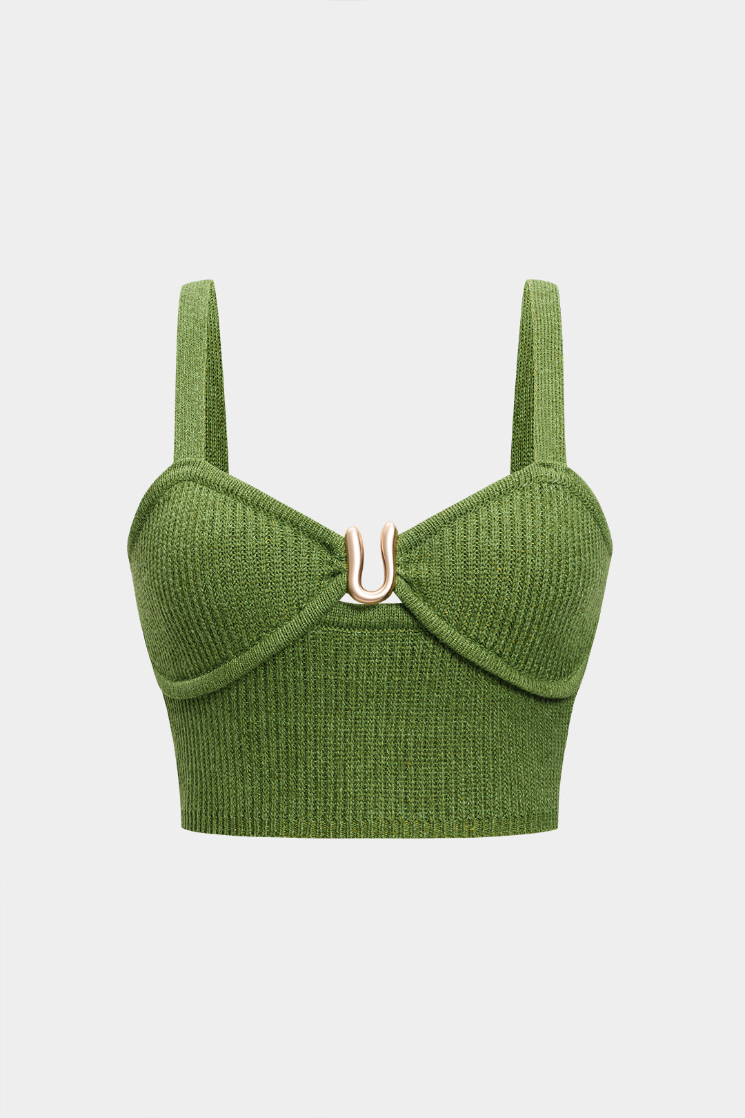 Gebreide metallic tanktop